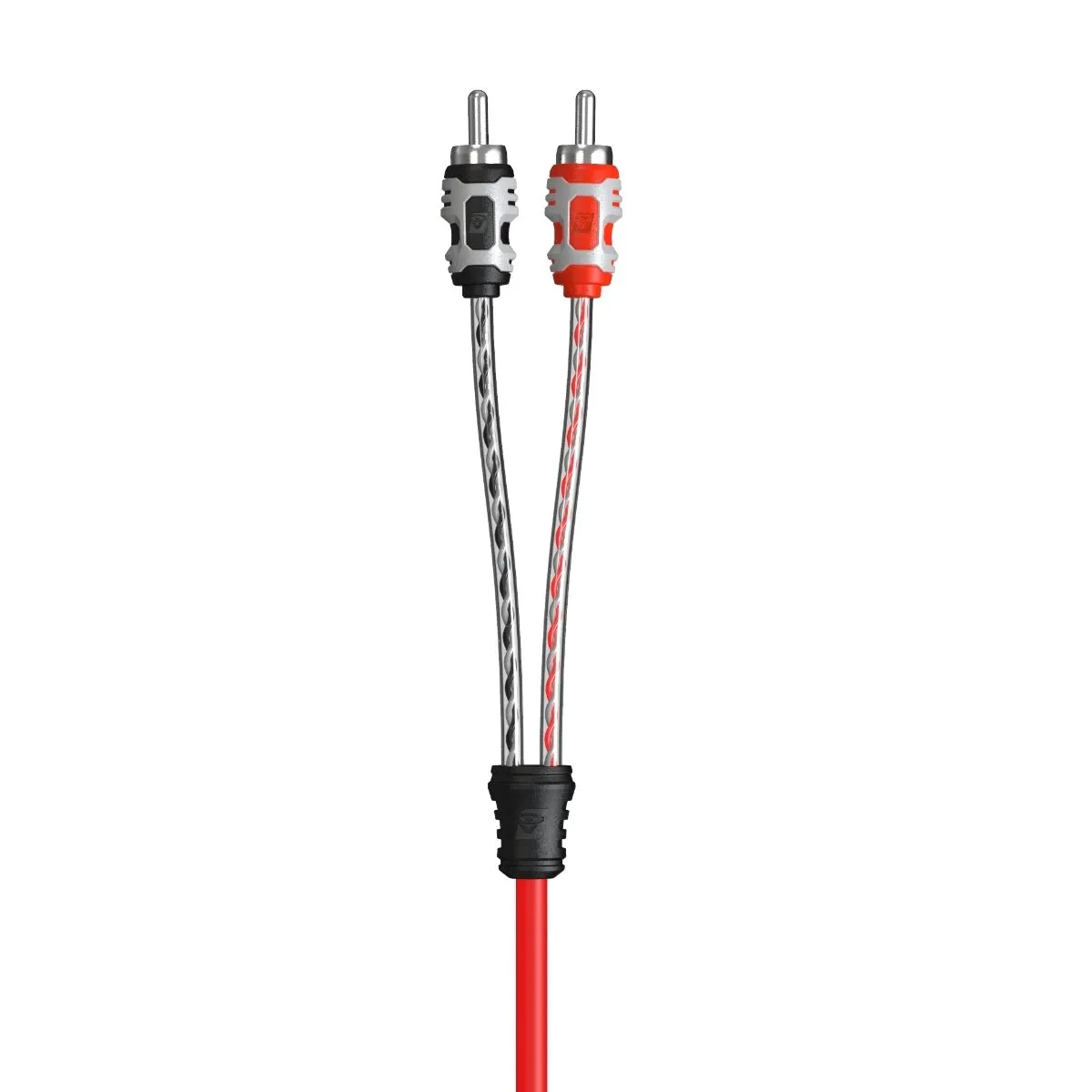 1 Female to 2 Male Twisted RCA Y-Cable w/dual molded ends - RVY2M