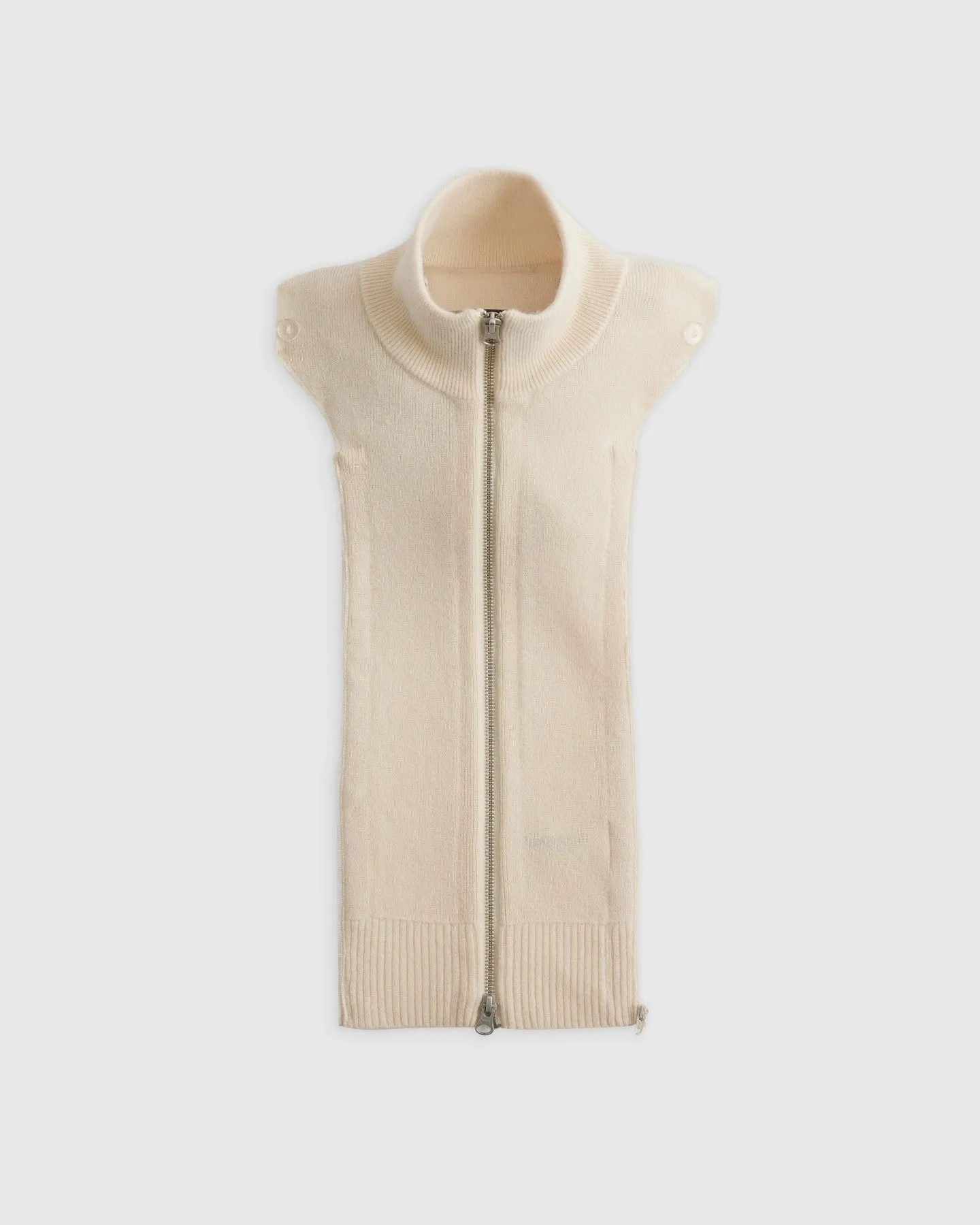 100% Mongolian Cashmere Ribbed Collar Blazer Insert