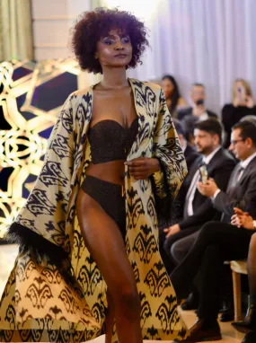 85% Silk Kimono “Golden Sunset”