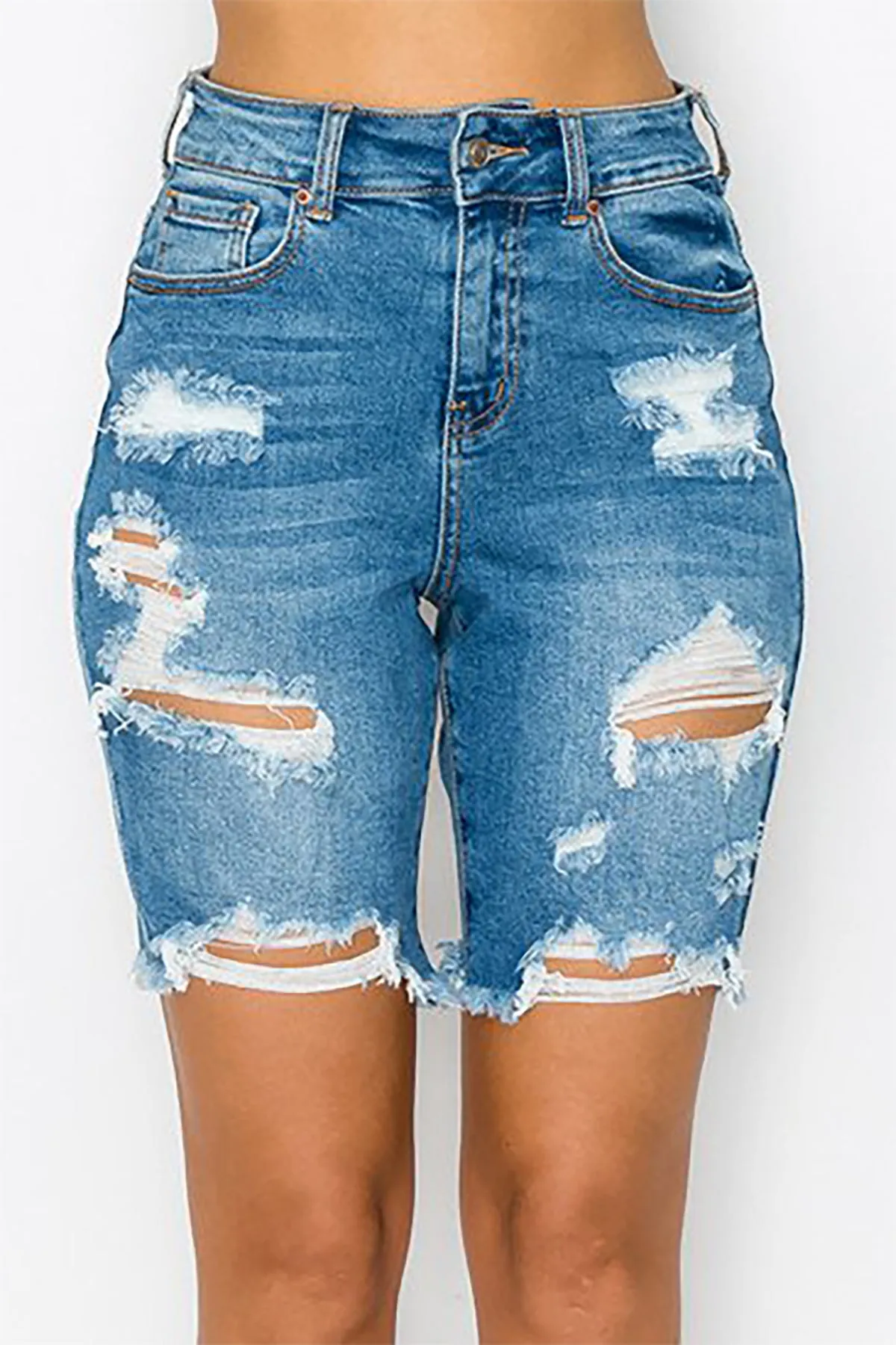 AUTHENTIC DESTRUCTED BOYFRIEND BERMUDA  2-2-2