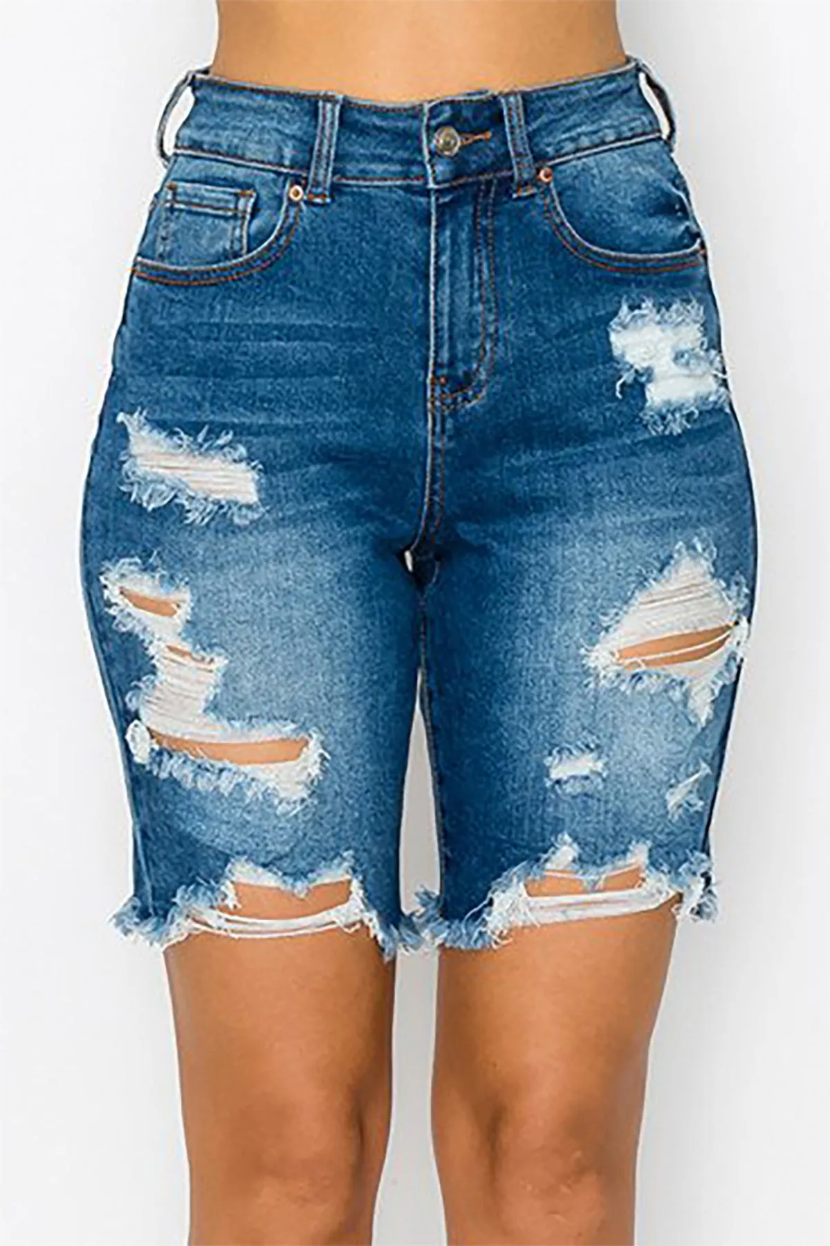 AUTHENTIC DESTRUCTED BOYFRIEND BERMUDA  2-2-2