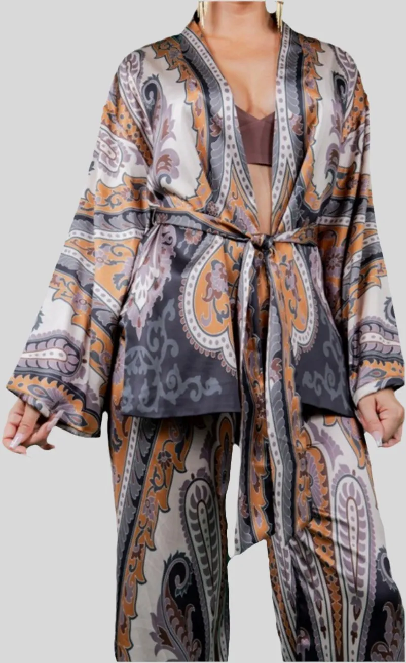 Autumn Kimona Pants Set