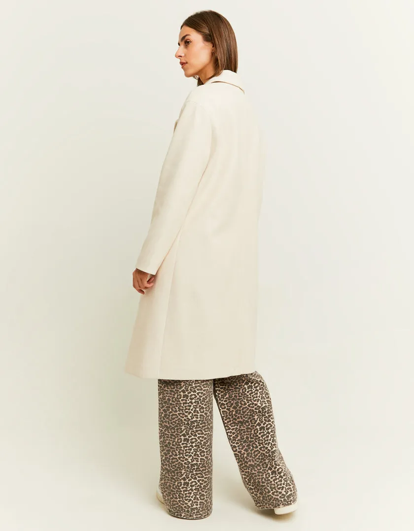 Beige Faux Wool Coat