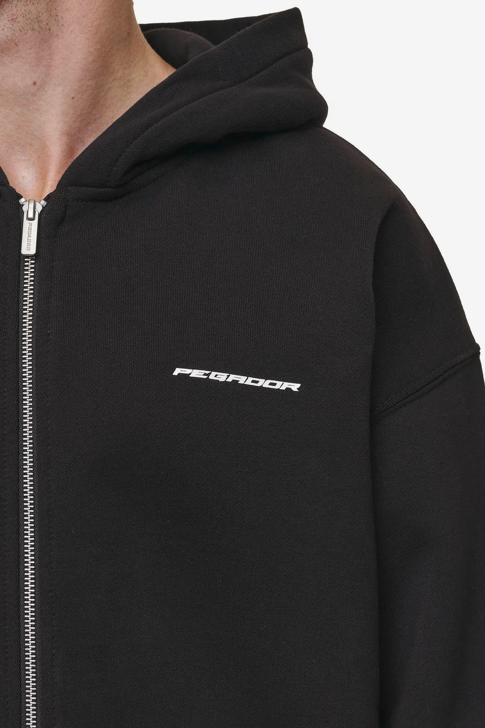 Charles Oversized Sweat Jacket Washed Black