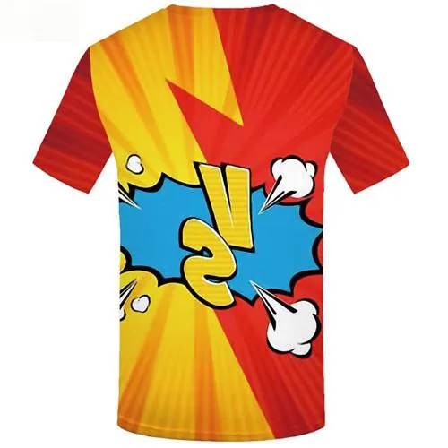 Fighting T-shirt Men Harajuku T shirts Funny Colorful T-shirts 3d Abstract Tshirt Printed Short Sleeve Full Print Men Tee Top