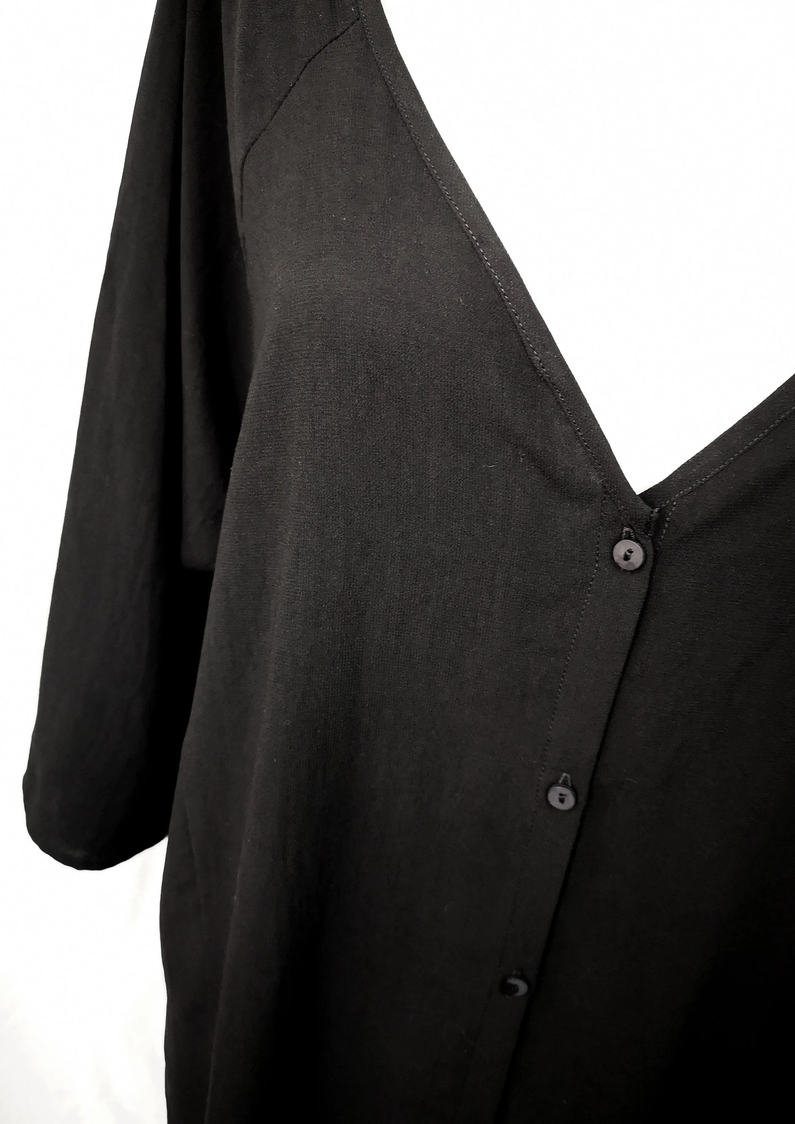 KIMONO SHIRT - black plain