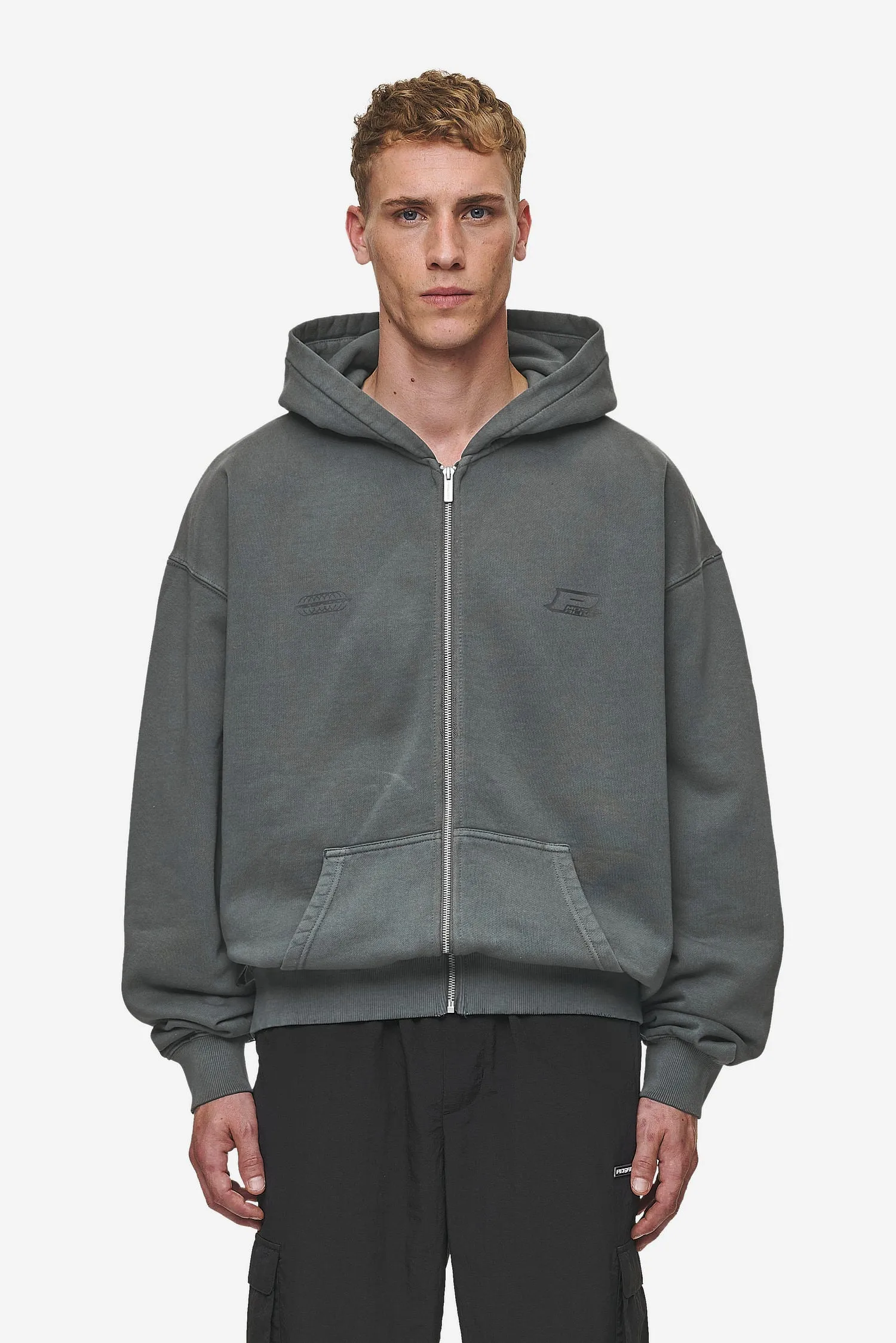 Lance Oversized Sweat Jacket Vintage Anthracite
