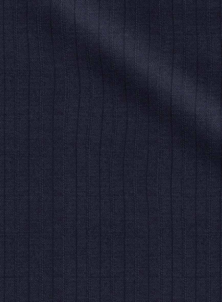 Scabal Londoner Allamo Stripe Blue Wool Jacket