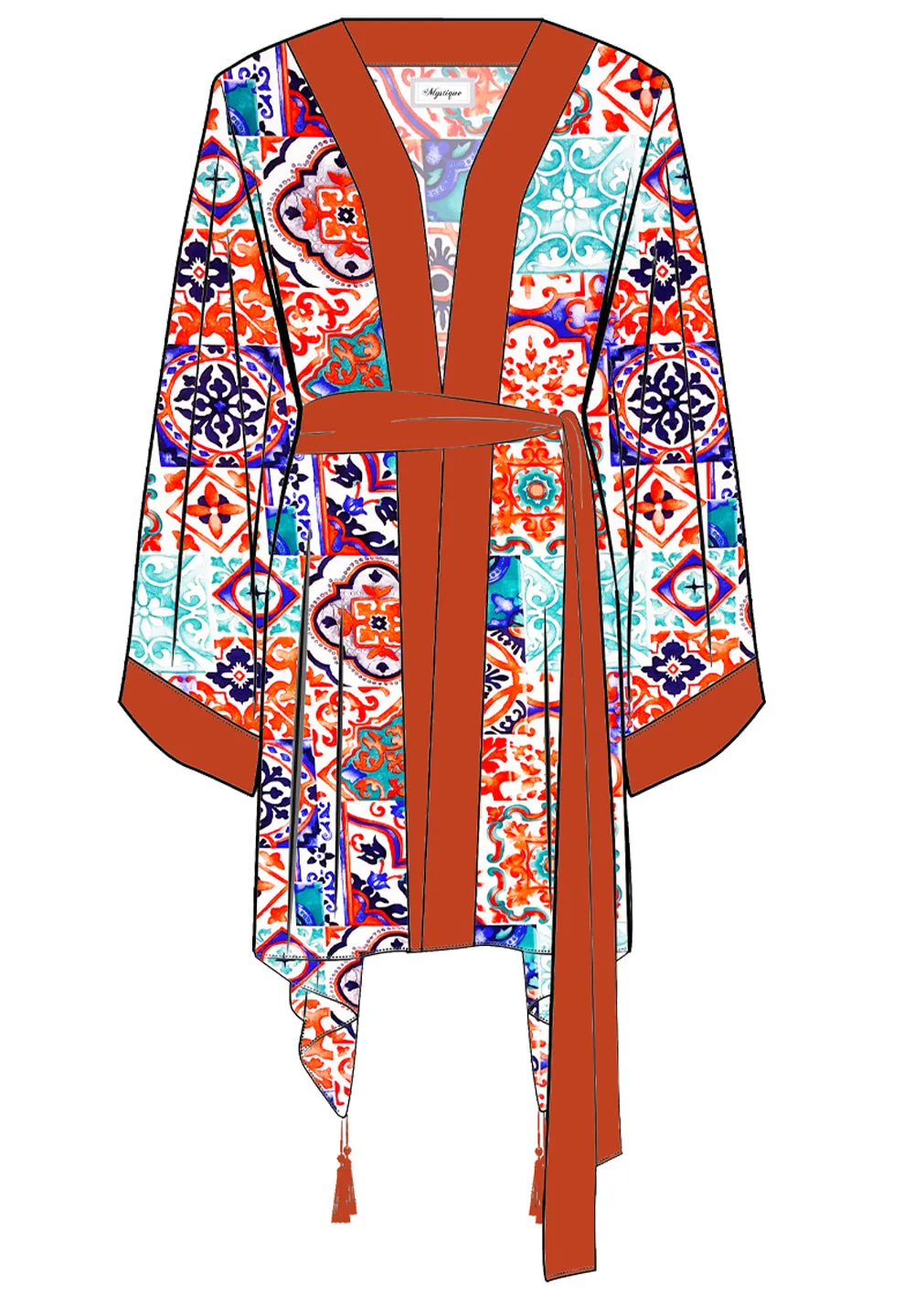 Siciliana - Carmella Kimono (Red)