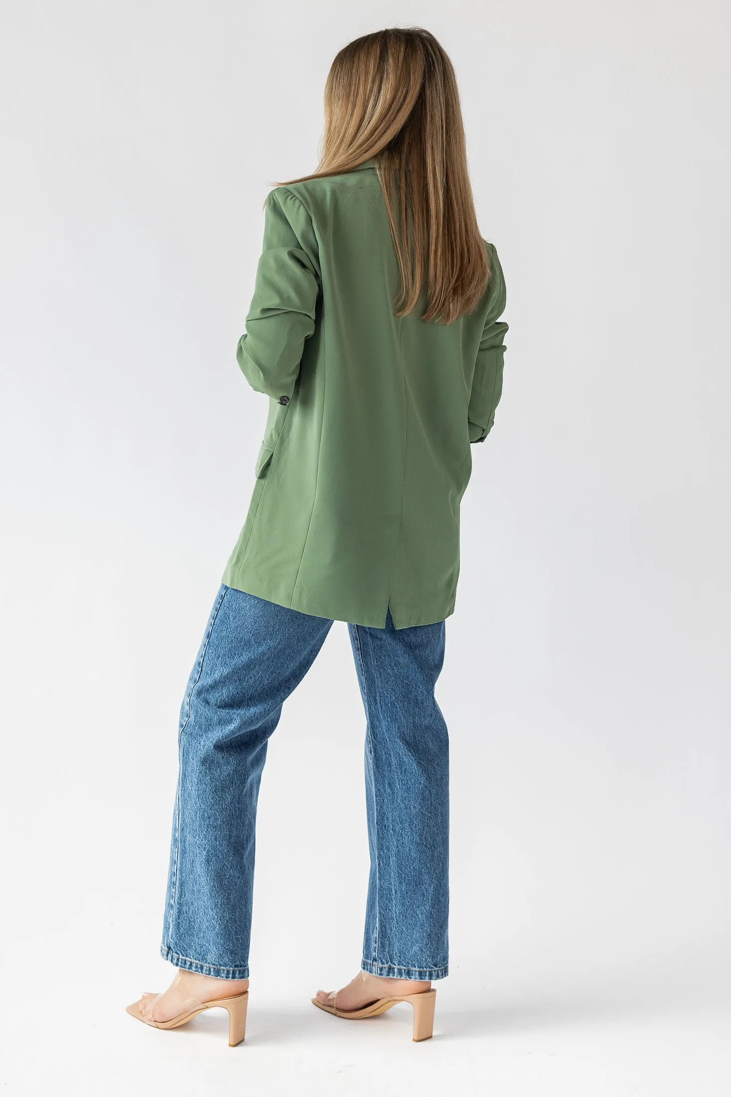 Yara Sage Oversized Blazer - Final Sale